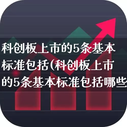 科创板上市的5条基本标准包括(科创板上市的5条基本标准包括哪些)_https://www.wanyuyiyao.com_深交所_第1张